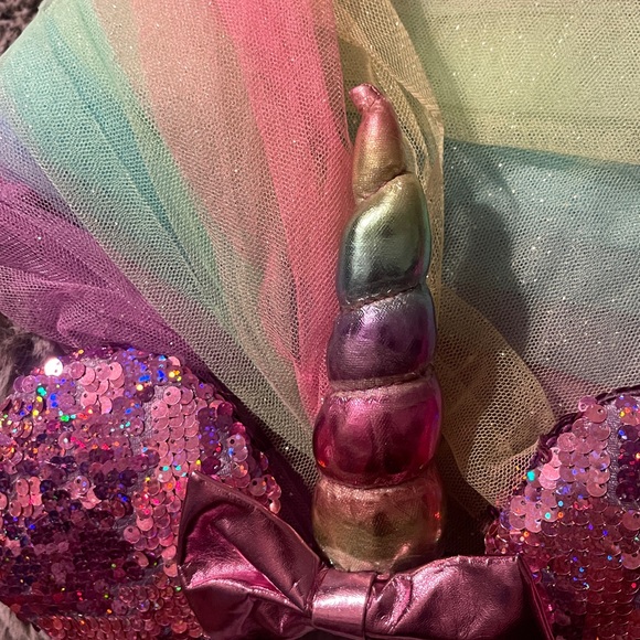 Disney Minnie Mouse Unicorn Princess Ears Mickey PINK Revisable Headband - Picture 6 of 7